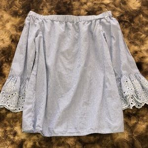 Strapless Striped Blouse